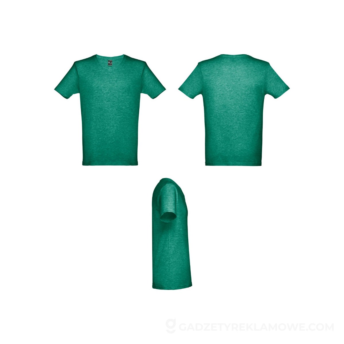 THC ATHENS. Męski t-shirt - Zielony melanż