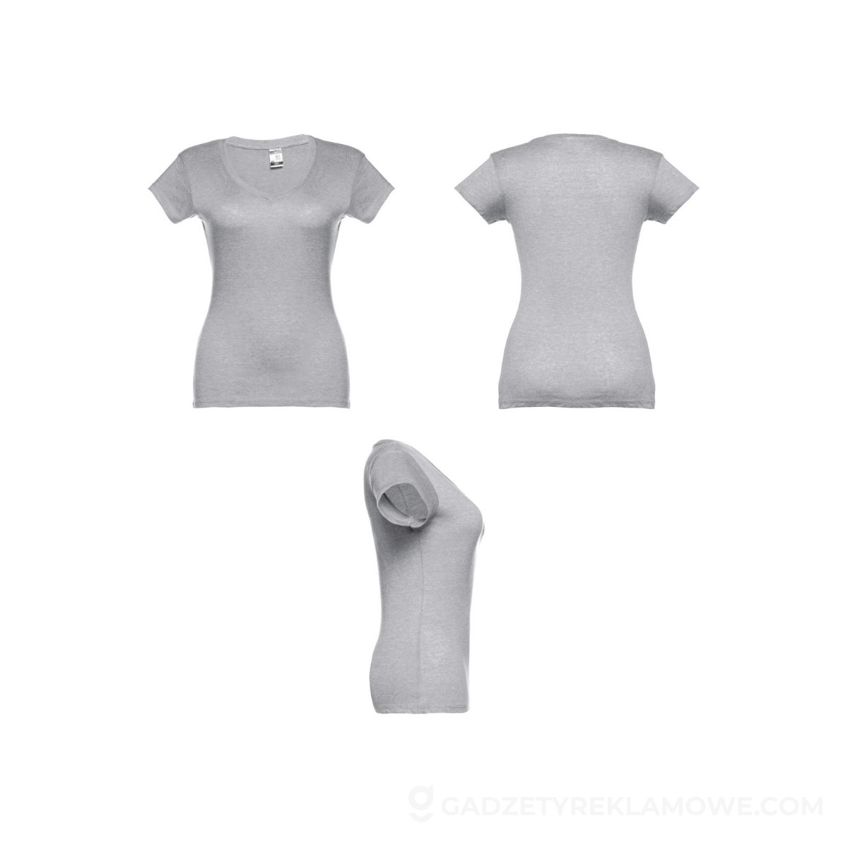 THC ATHENS WOMEN. Damski t-shirt - Jasnoszary melanż