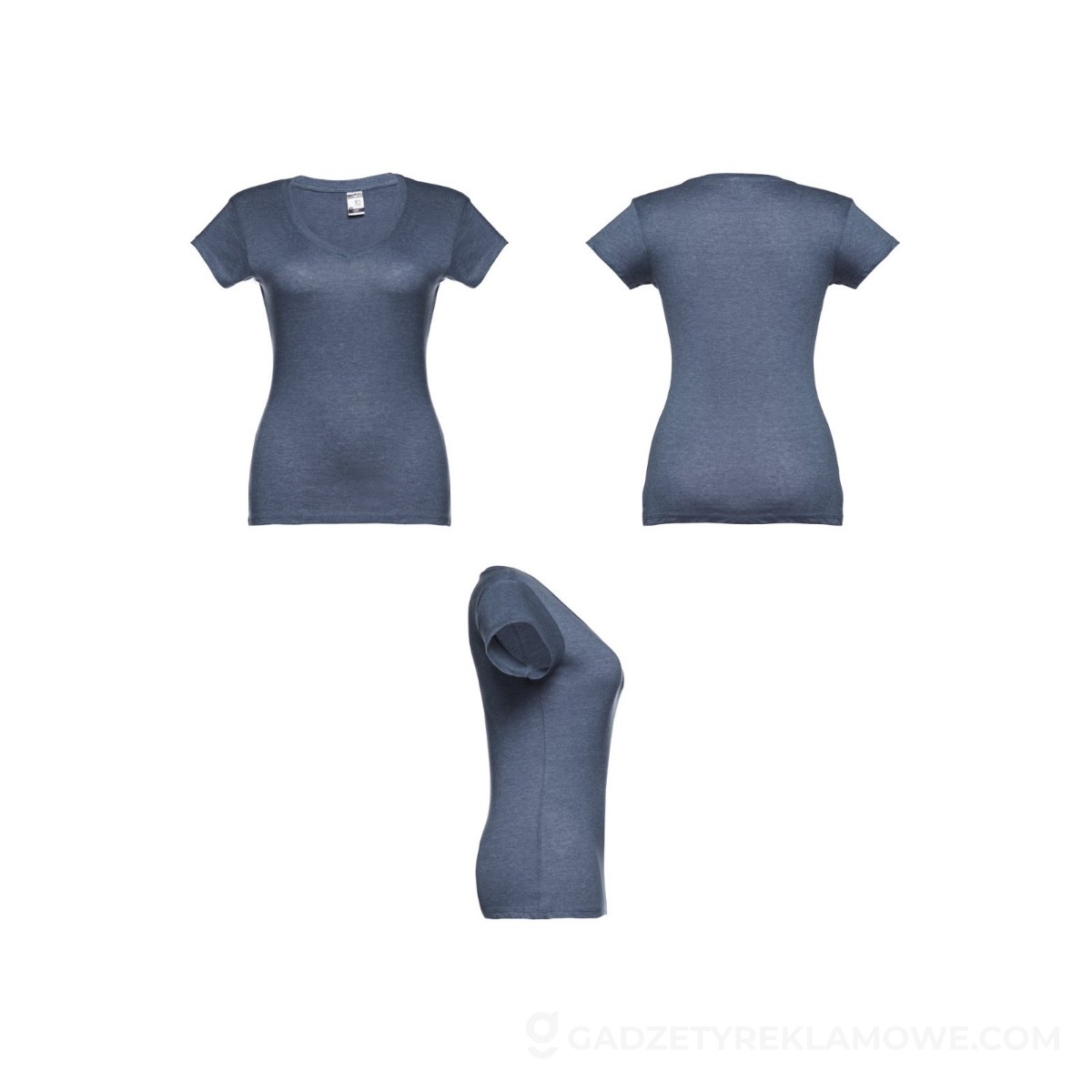 THC ATHENS WOMEN. Damski t-shirt - Niebieski melanż