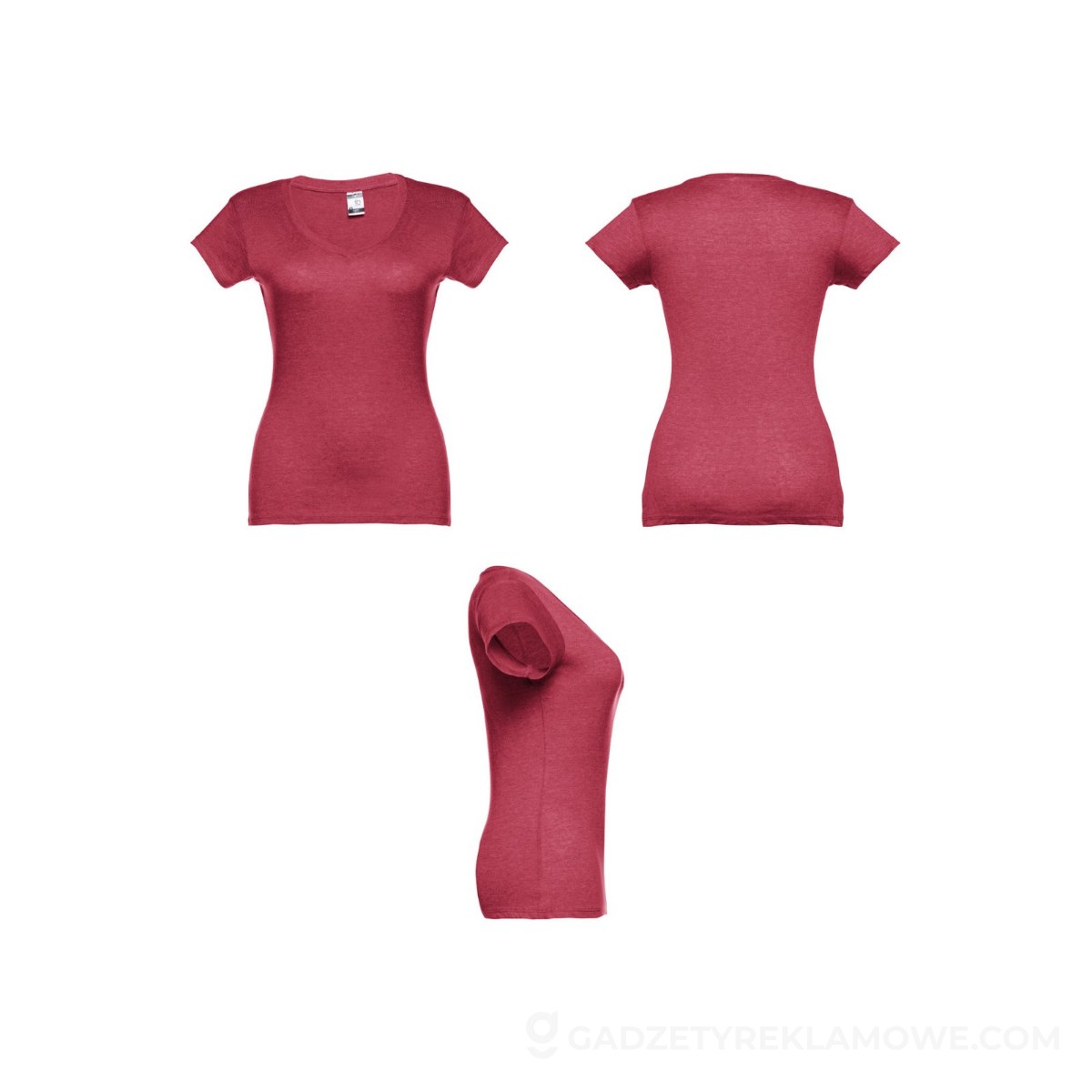 THC ATHENS WOMEN. Damski t-shirt - Czerwony melanż