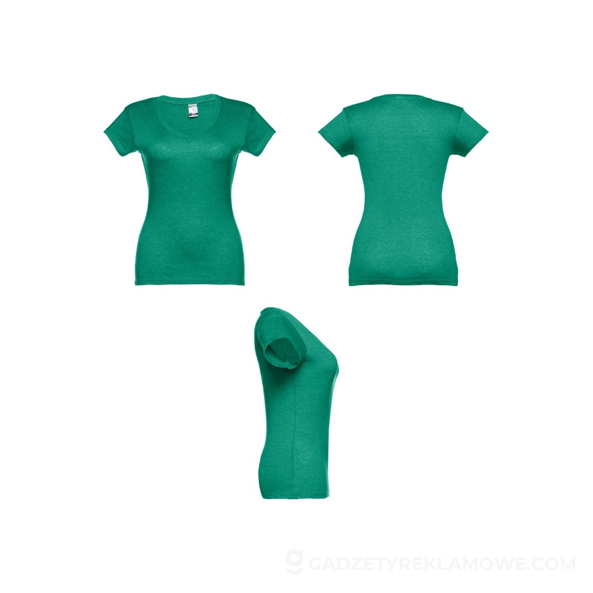 THC ATHENS WOMEN. Damski t-shirt - Zielony melanż