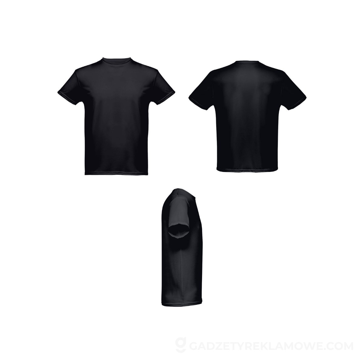 THC NICOSIA. Męski sportowy t-shirt - Czarny