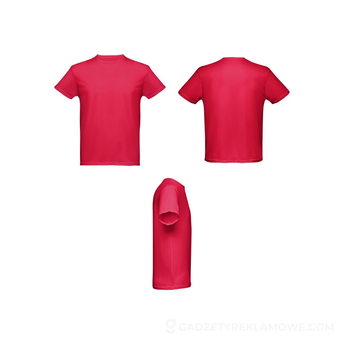 THC NICOSIA. Męski sportowy t-shirt - Czerwony