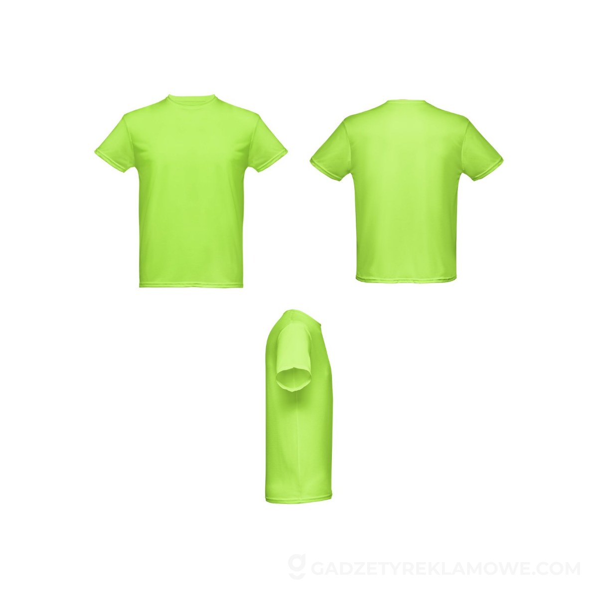 THC NICOSIA. Męski sportowy t-shirt - Fluorescencyjny zielony