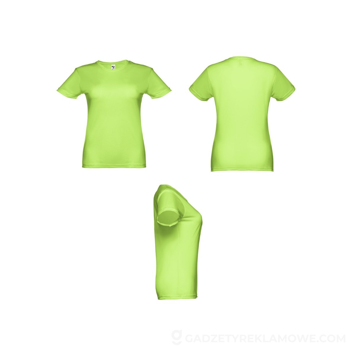 THC NICOSIA WOMEN. Damski sportowy t-shirt - Fluorescencyjna zielona