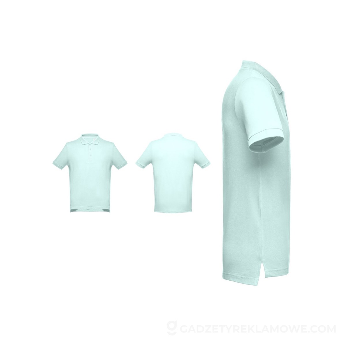 THC ADAM 3XL. Męski polo t-shirt - Miętowy zielony