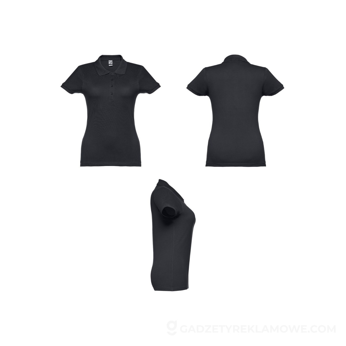 THC EVE. Damski polo t-shirt - Czarny