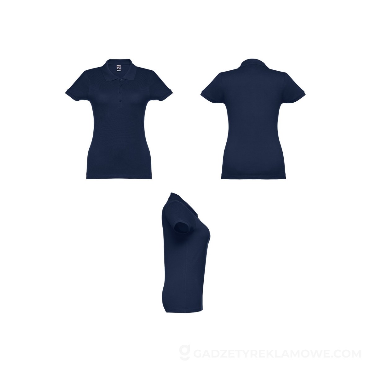 THC EVE. Damski polo t-shirt - Granatowy
