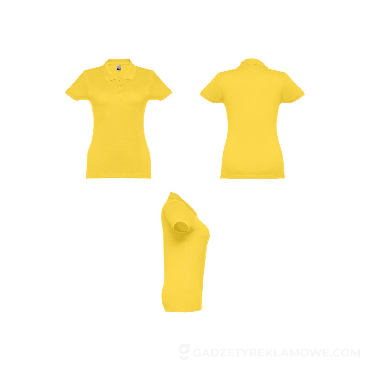 THC EVE. Damski polo t-shirt - Żółty