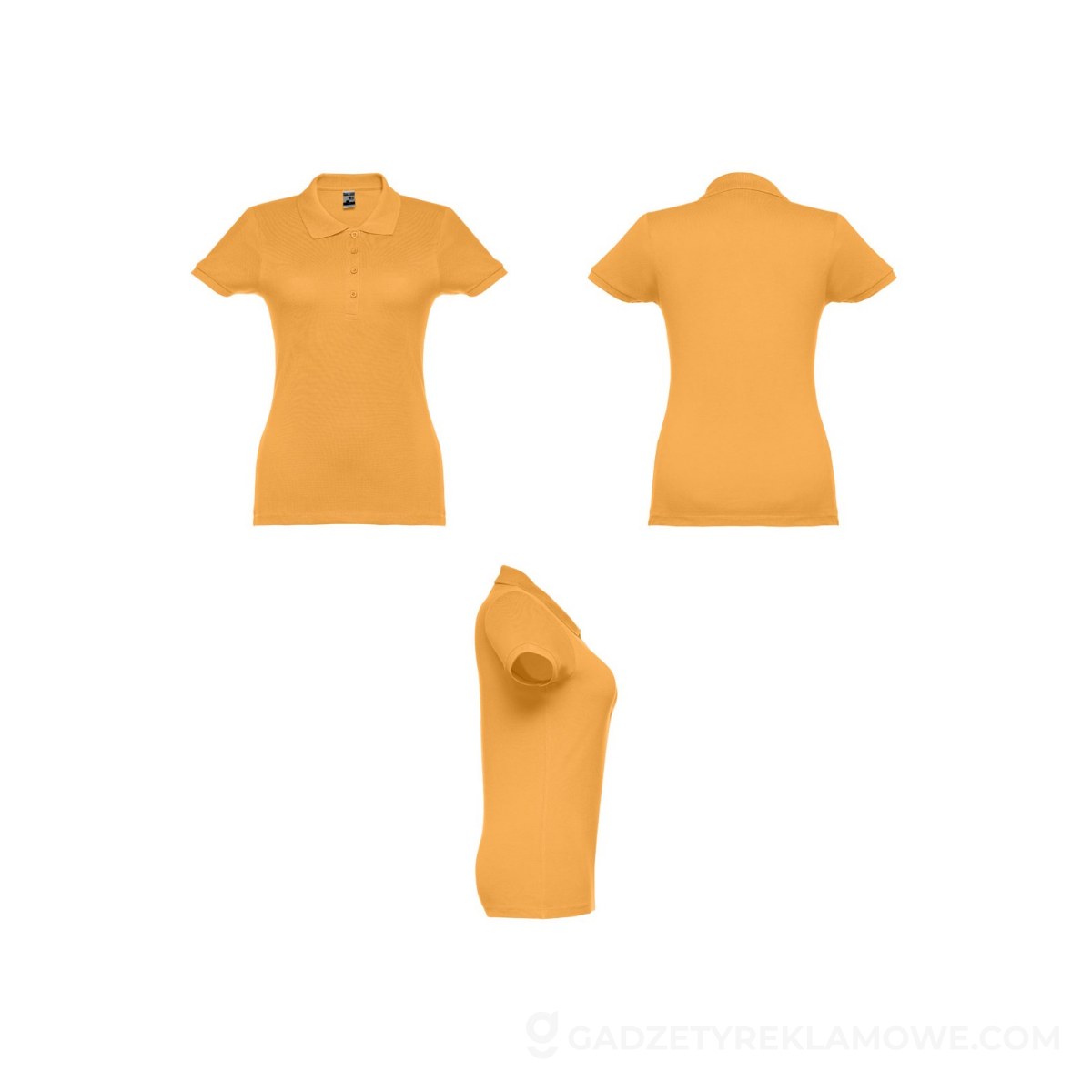 THC EVE. Damski polo t-shirt - Ciemna żółta