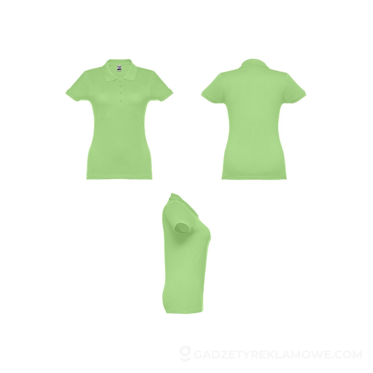 THC EVE. Damski polo t-shirt - Jasno zielony