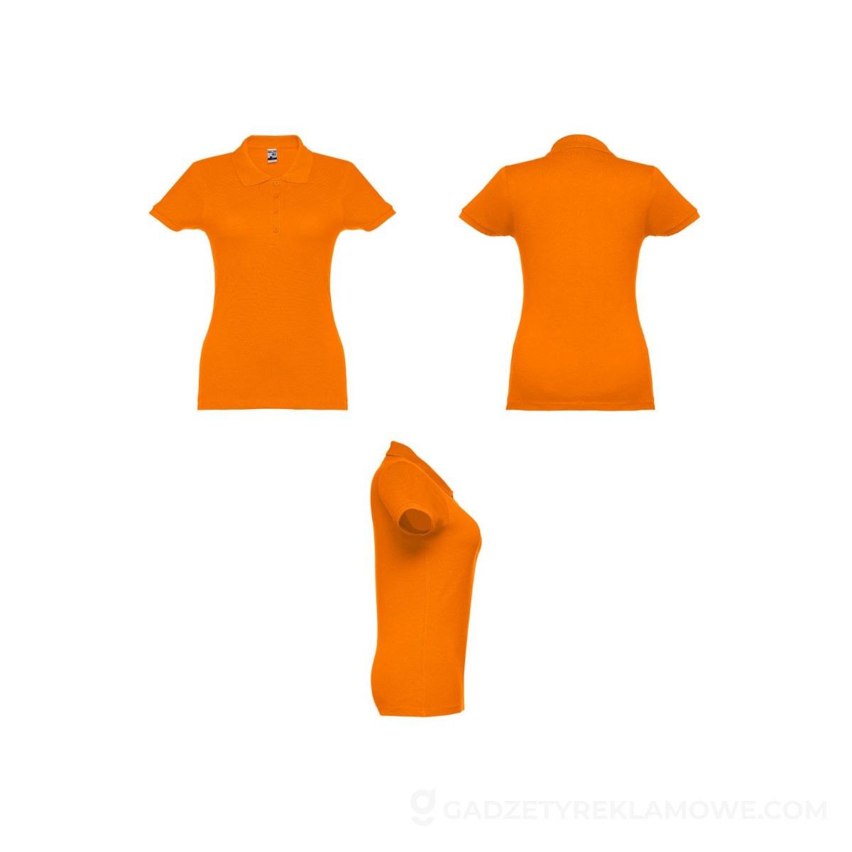 THC EVE. Damski polo t-shirt - Pomarańczowy