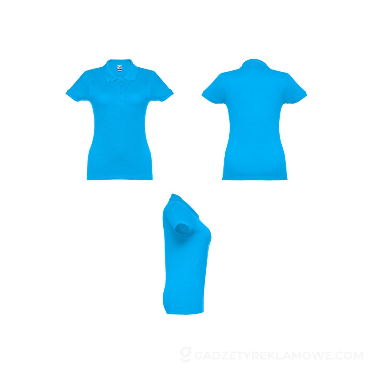 THC EVE. Damski polo t-shirt - Morski niebieski