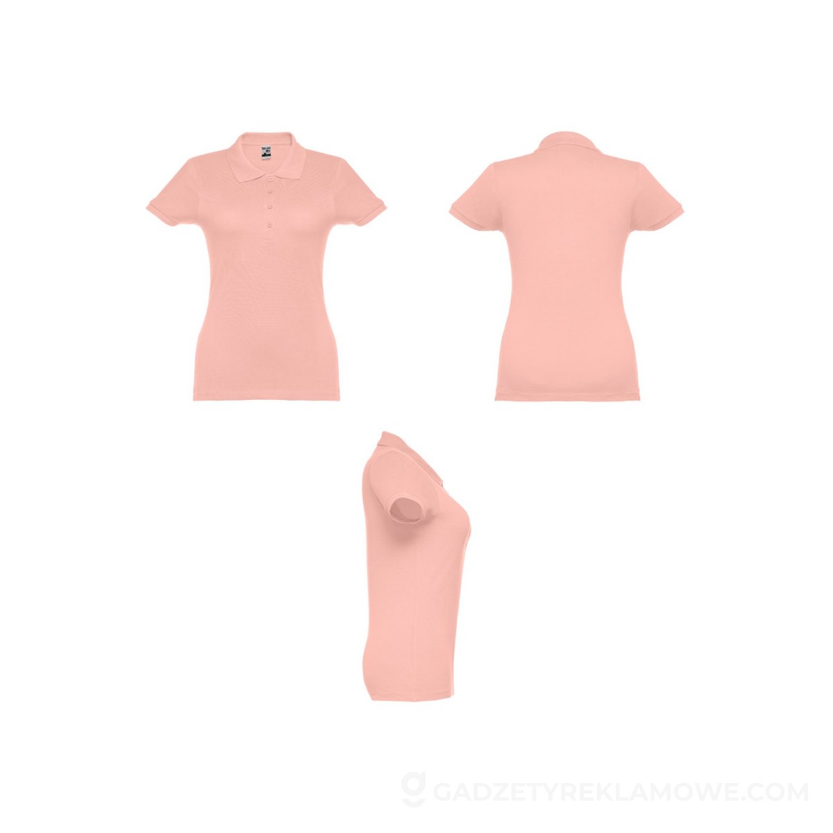 THC EVE. Damski polo t-shirt - Łososiowa