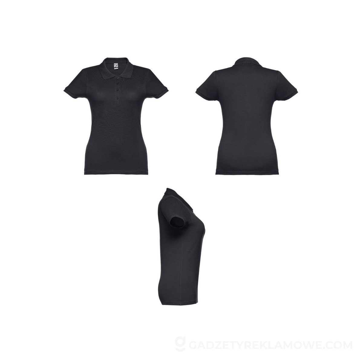 THC EVE. Damski polo t-shirt - Ciemny granatowy