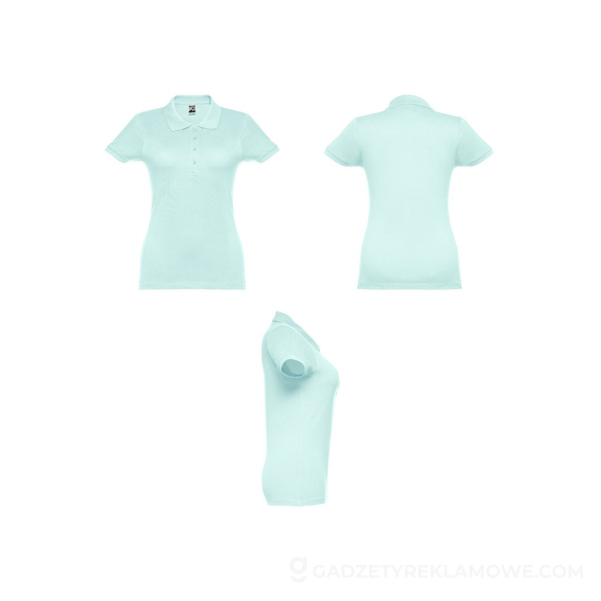 THC EVE. Damski polo t-shirt - Miętowa zieleń