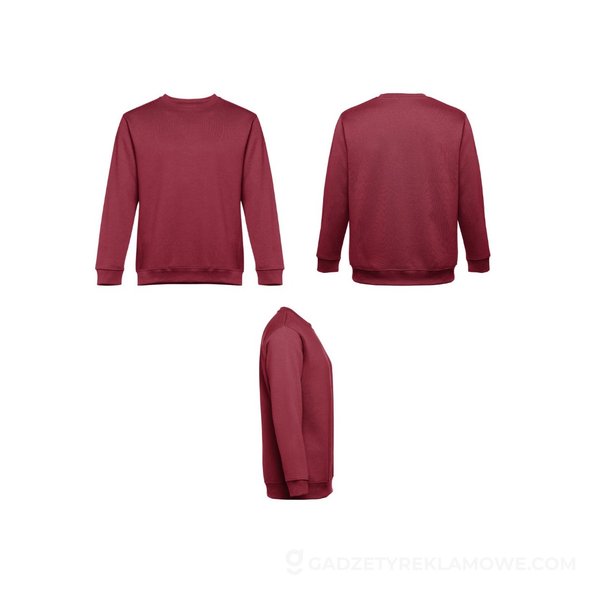 THC DELTA. Bluza (unisex) z bawełny i poliestru - Burgundowa