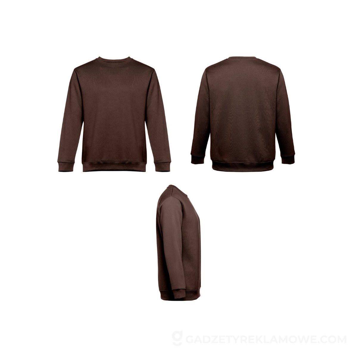 THC DELTA. Bluza (unisex) z bawełny i poliestru - Ciemnobrązowa