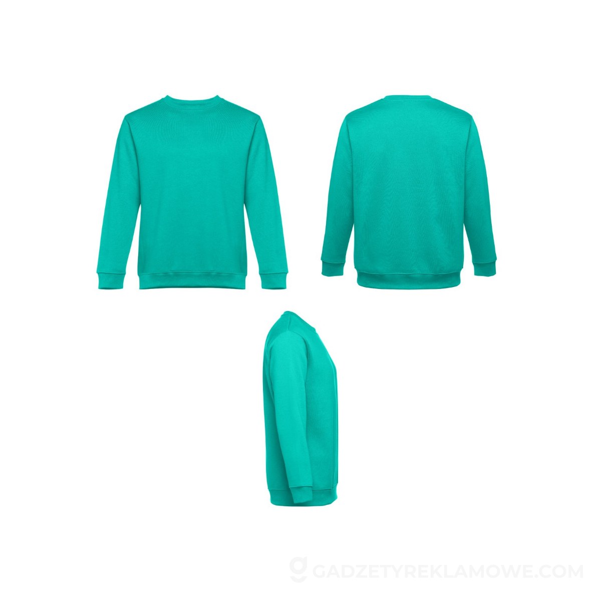 THC DELTA. Bluza (unisex) z bawełny i poliestru - Turkusowa zieleń