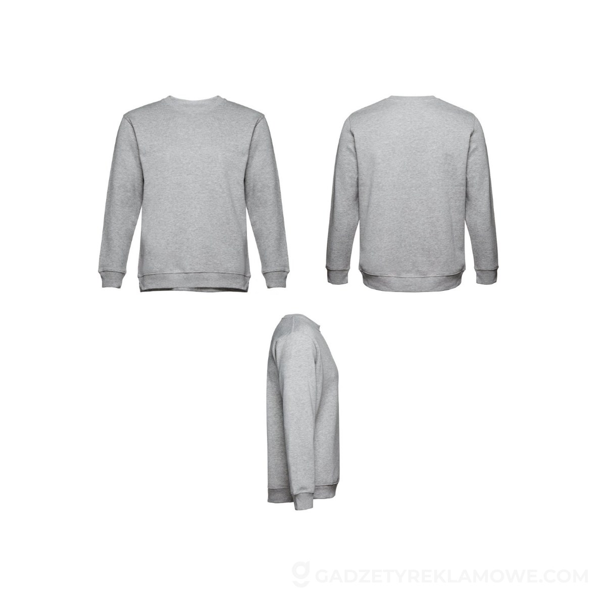THC DELTA. Bluza (unisex) z bawełny i poliestru - Jasnoszary melanż
