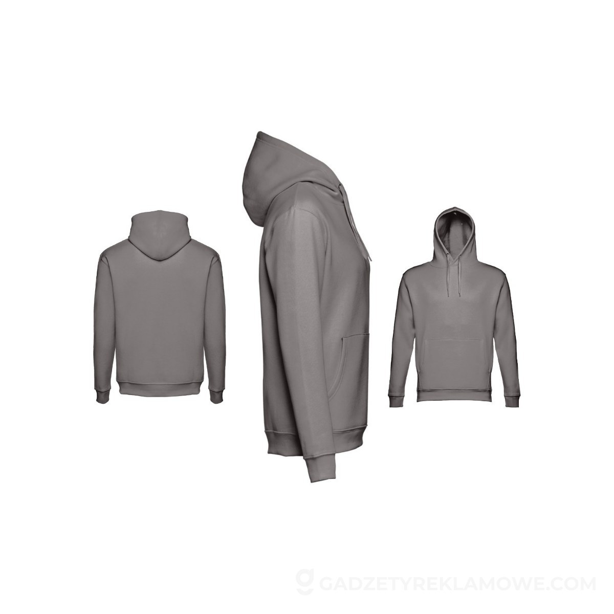 THC PHOENIX. Bluza (unisex) z kapturem z bawełny i poliestru - Szara