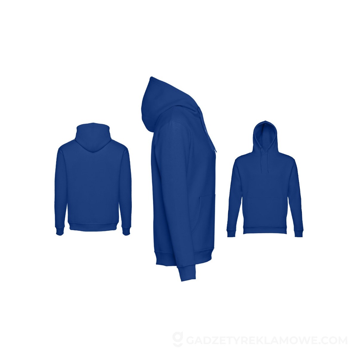 THC PHOENIX. Bluza (unisex) z kapturem z bawełny i poliestru - Szafirowa