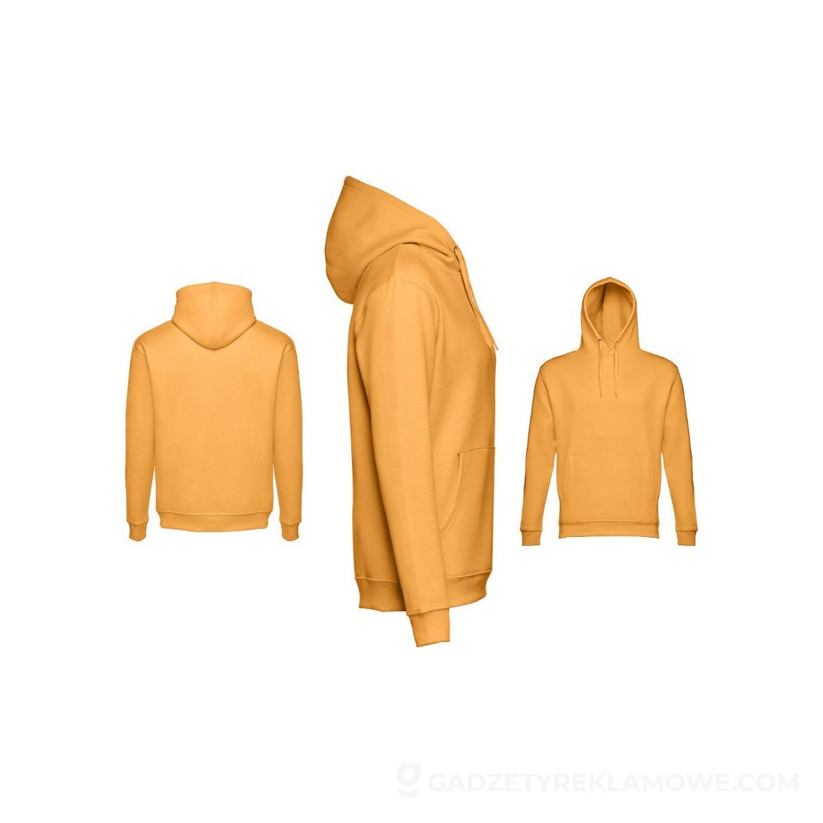 THC PHOENIX. Bluza (unisex) z kapturem z bawełny i poliestru - Ciemnożółta