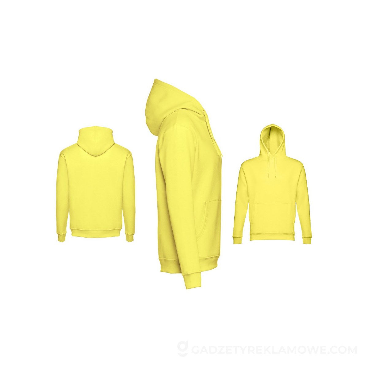 THC PHOENIX. Bluza (unisex) z kapturem z bawełny i poliestru - Limonkowa