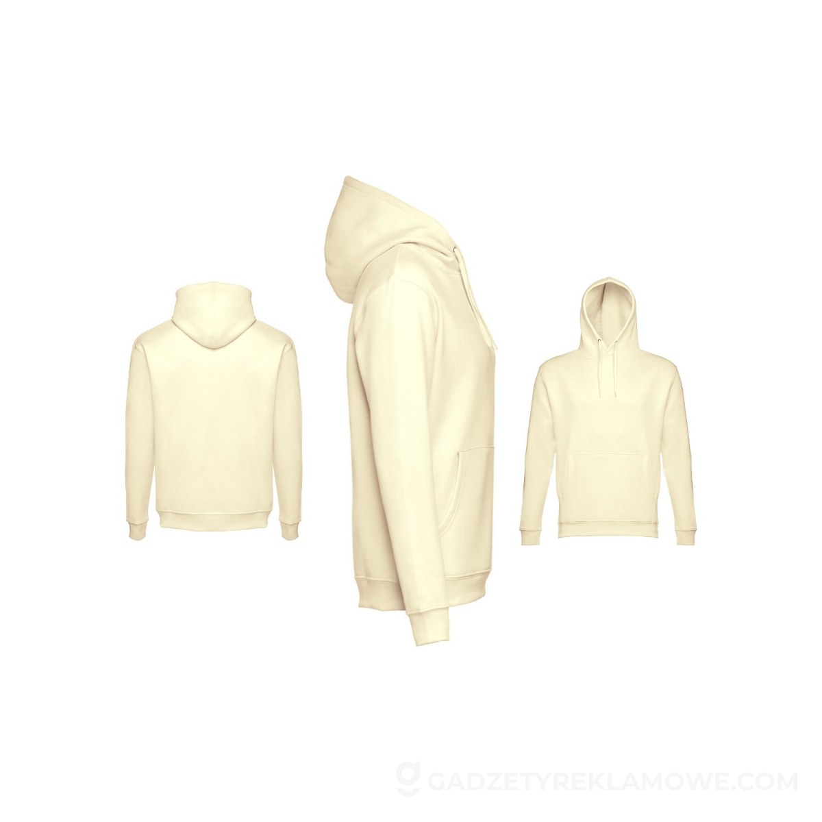 THC PHOENIX. Bluza (unisex) z kapturem z bawełny i poliestru - Pastelowy żółty