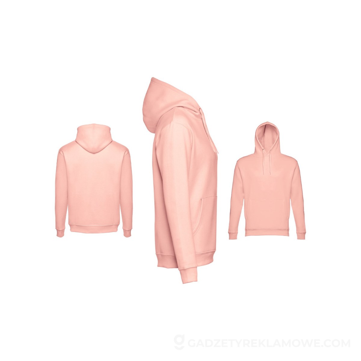 THC PHOENIX. Bluza (unisex) z kapturem z bawełny i poliestru - Łososiowa