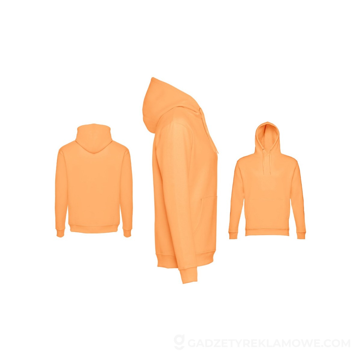 THC PHOENIX. Bluza (unisex) z kapturem z bawełny i poliestru - Koralowy pomarańcz