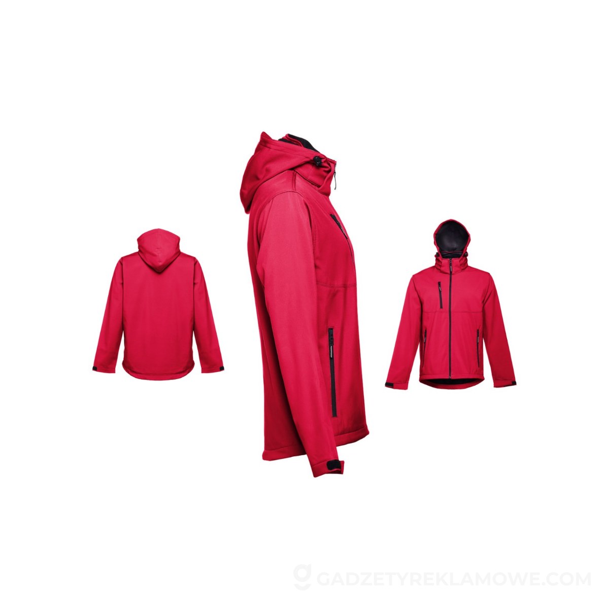 THC ZAGREB. Męska kurtka softshell z poliestru i elastanu - Czerwona