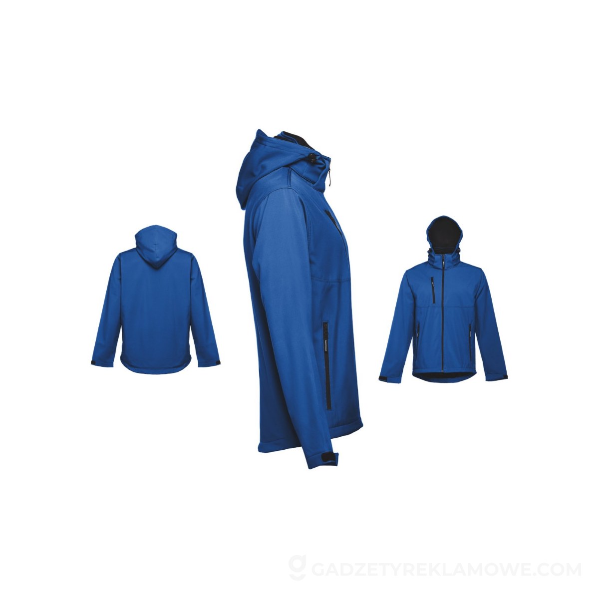 THC ZAGREB. Męska kurtka softshell z poliestru i elastanu - Szafirowa