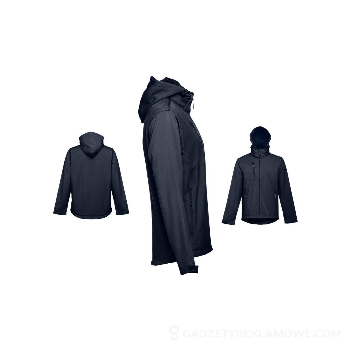 THC ZAGREB. Męska kurtka softshell z poliestru i elastanu - Granatowa