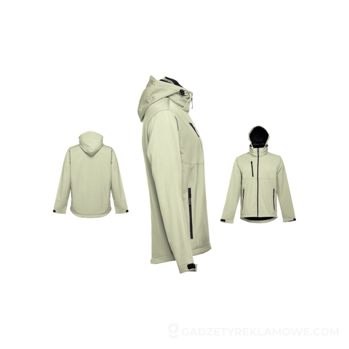 THC ZAGREB. Męska kurtka softshell z poliestru i elastanu - Pastelowy zielony