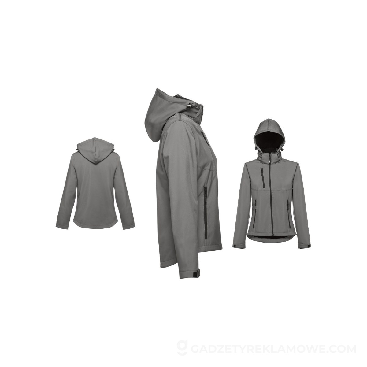 THC ZAGREB WOMEN. Damska kurtka softshell taliowana - Szara