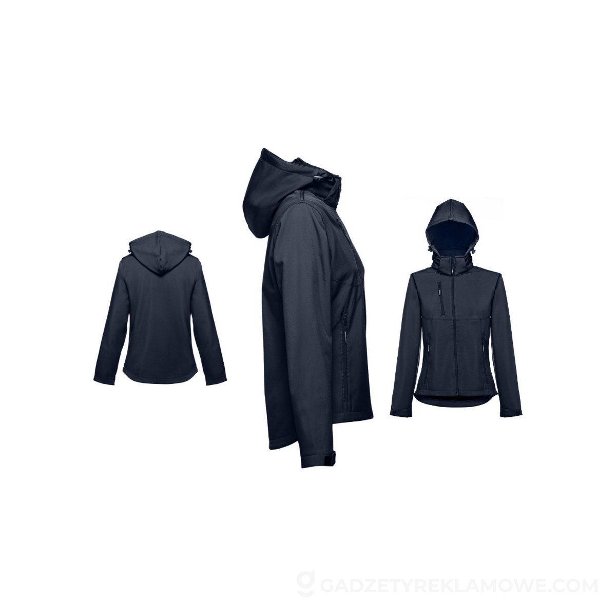 THC ZAGREB WOMEN. Damska kurtka softshell taliowana - Granatowa