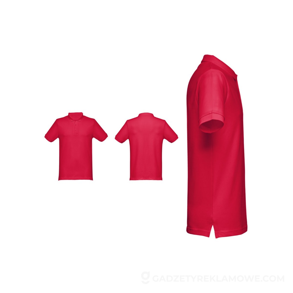 THC MONACO. Męski polo t-shirt - czerwony