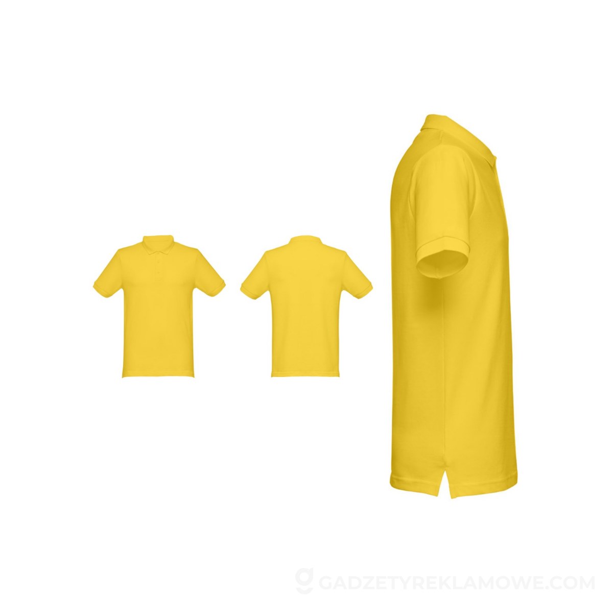 STR-30188-108-L-wariantu-watermark THC MONACO. Męski polo t-shirt - żółty