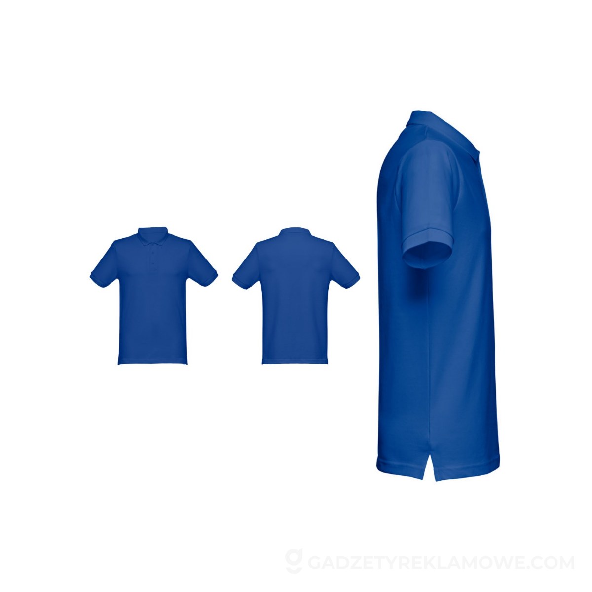 THC MONACO. Męski polo t-shirt - Szafirowy
