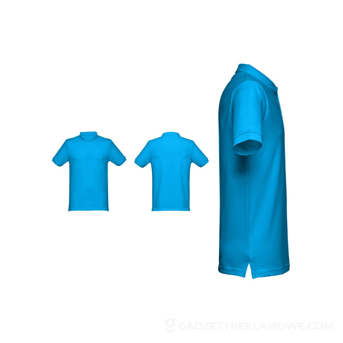 THC MONACO. Męski polo t-shirt - Morski niebieski