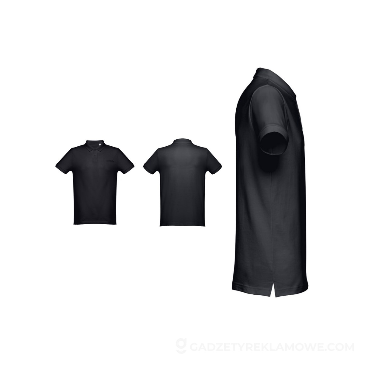 THC DHAKA. Męski polo t-shirt - Czarny