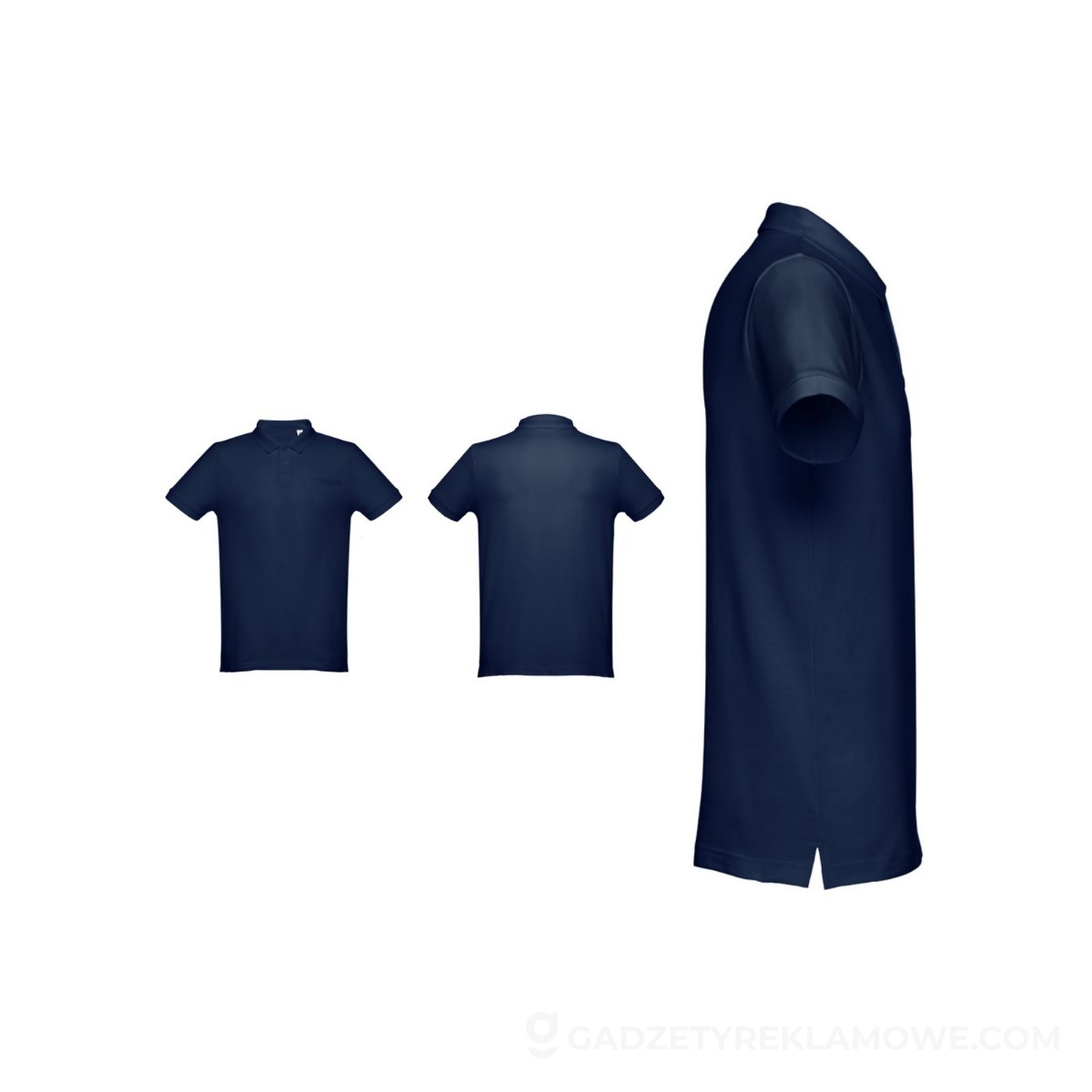 THC DHAKA. Męski polo t-shirt - granatowy