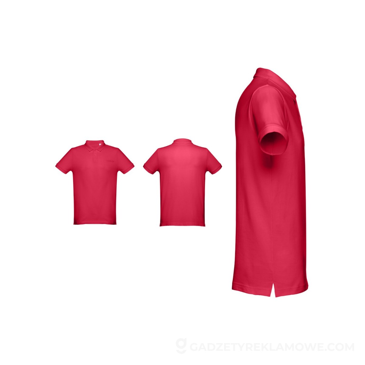 THC DHAKA. Męski polo t-shirt - Czerwony