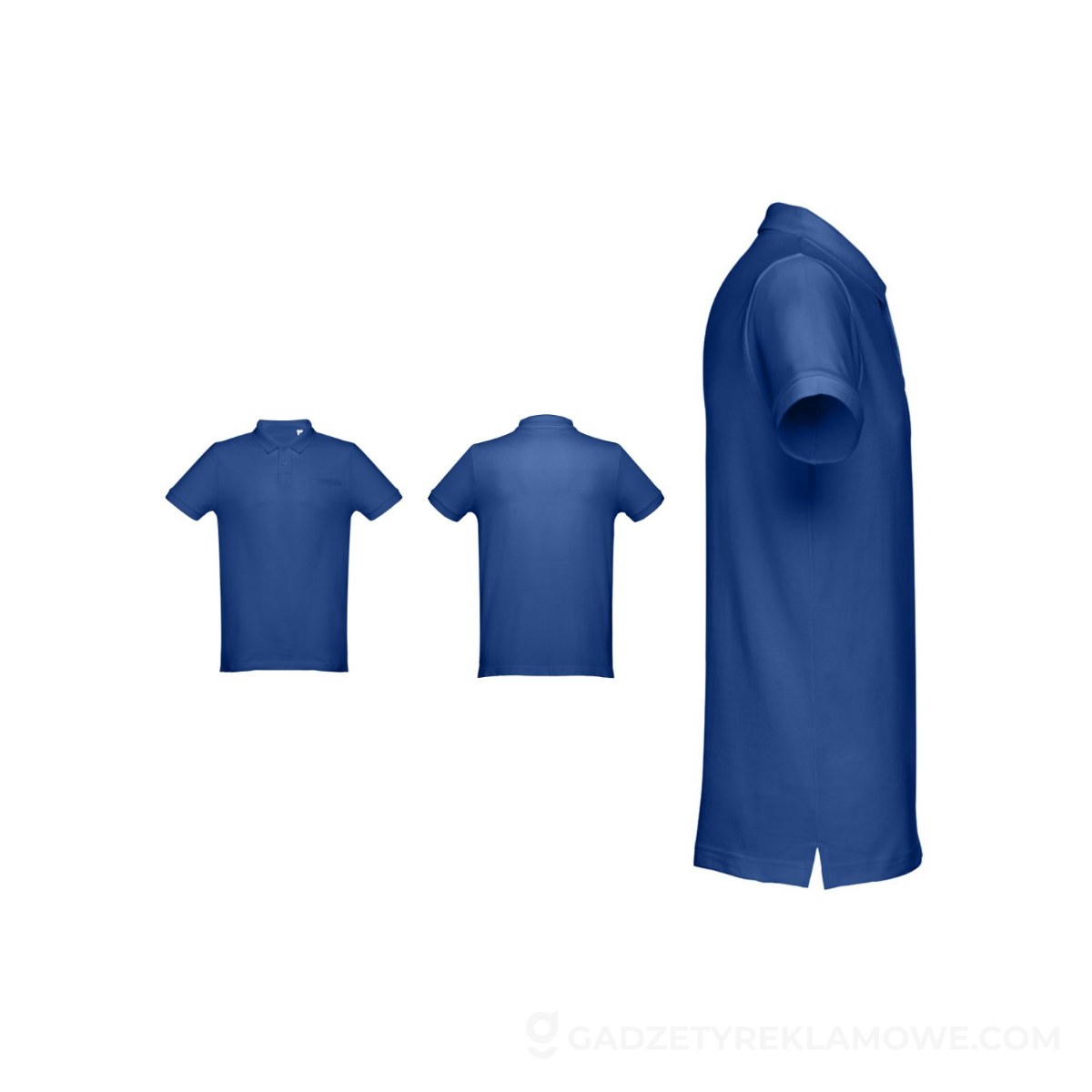 THC DHAKA. Męski polo t-shirt - Szafirowy
