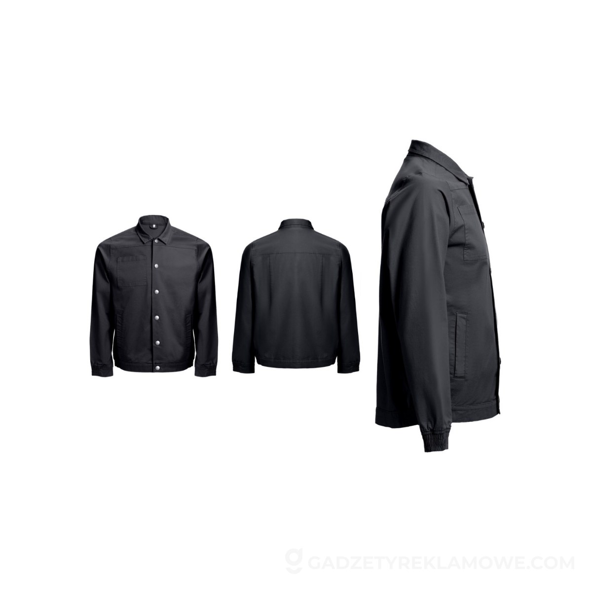 STR-30248-103-3XL-wariantu-watermark THC BRATISLAVA. Kurtka unisex z bawełny i elastanu - Czarna