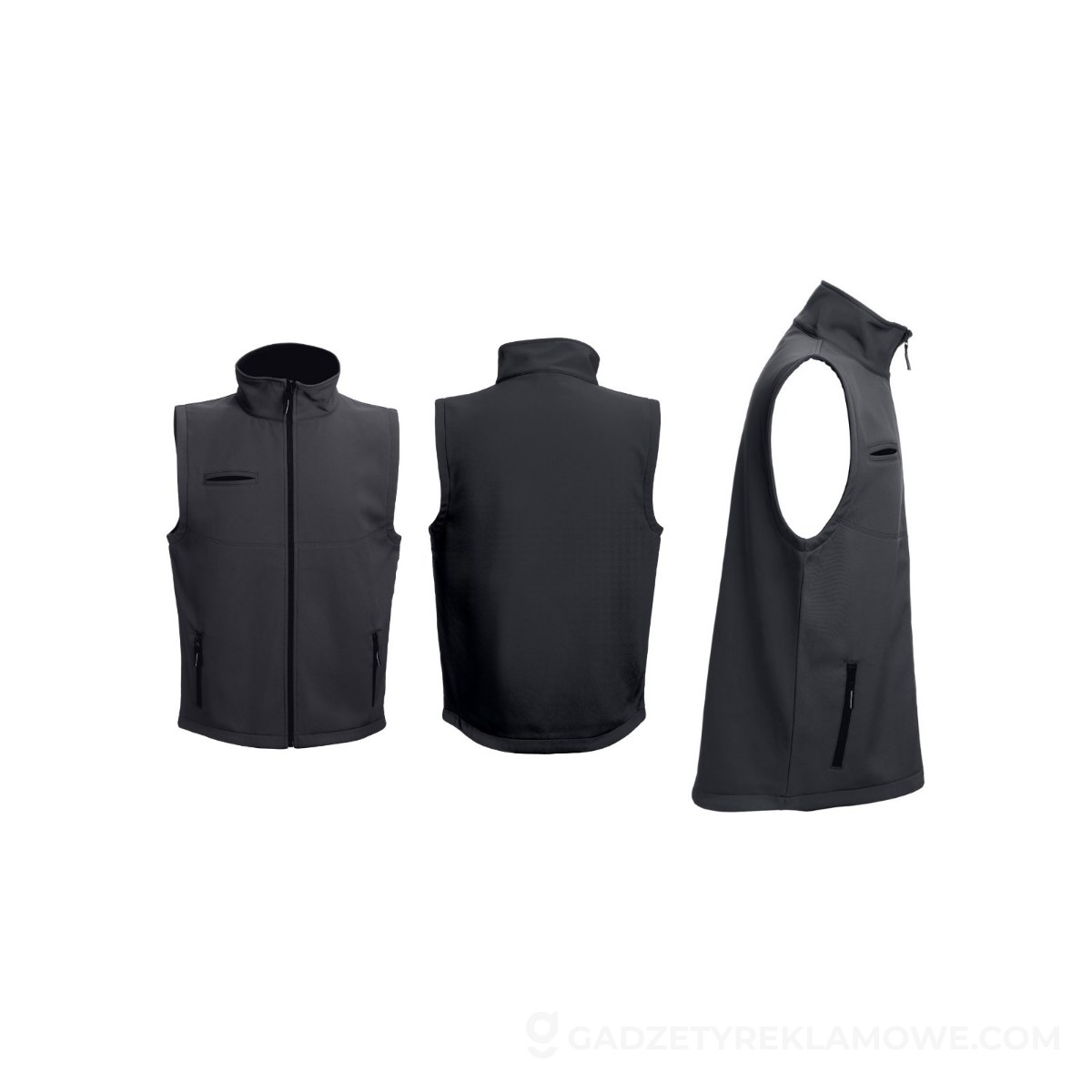 THC BAKU. Uniwersalna kamizelka, softshell - Czarna