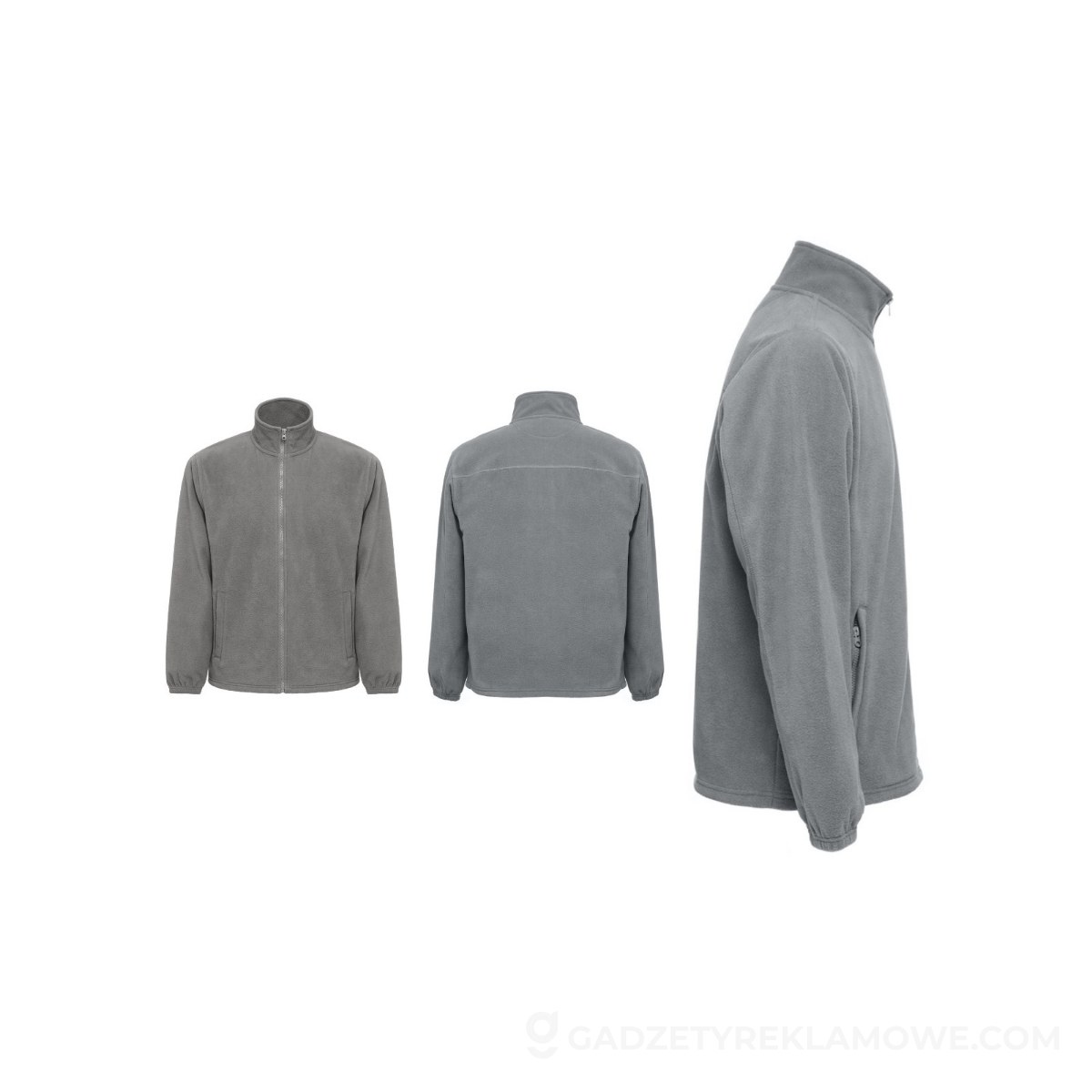 STR-30258-113-XXL-wariantu-watermark THC GAMA. Męska bluza polarowa z poliestru o wysokiej gęstości - szara