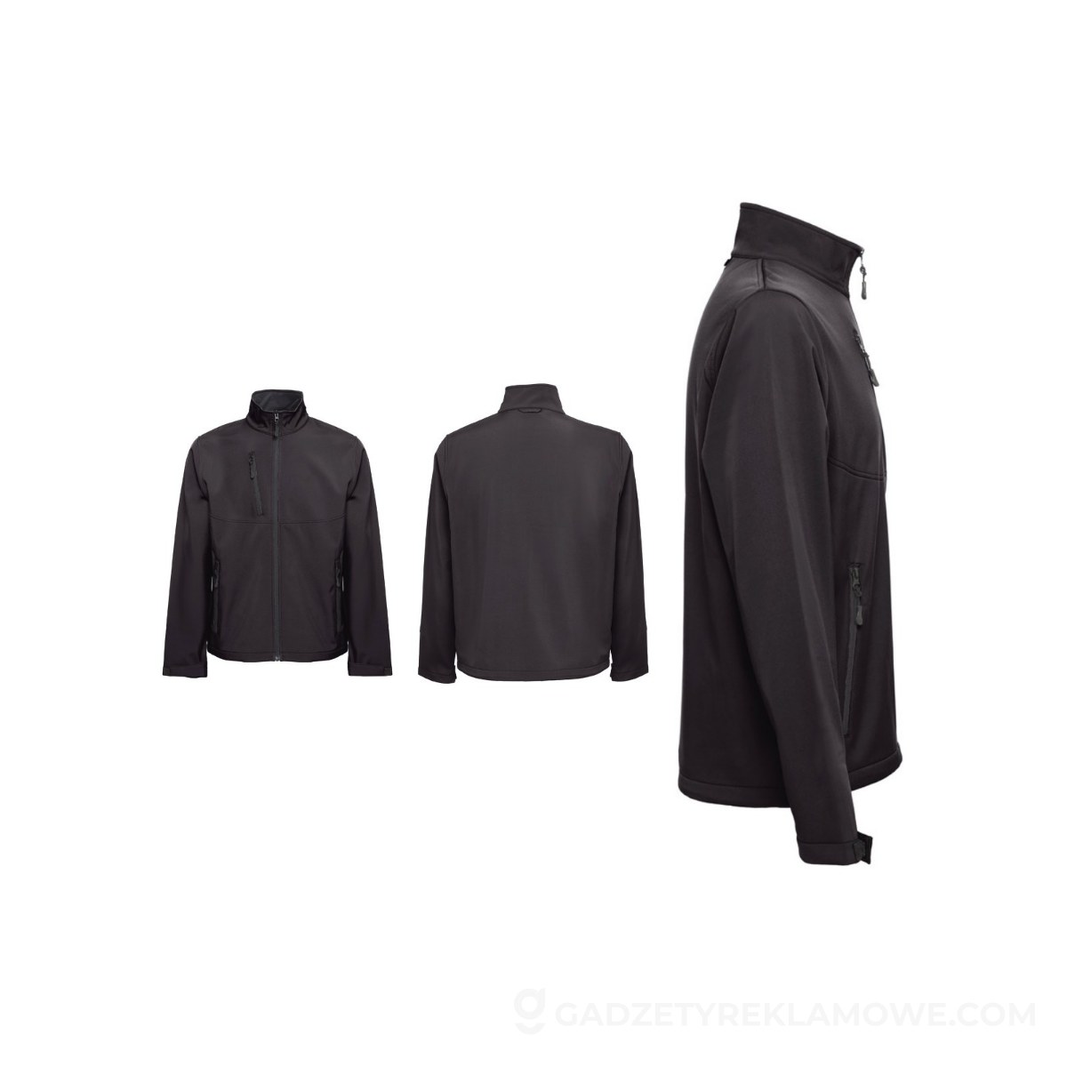 THC EANES. Kurtka softshell (unisex) z poliestru i elastanu - Czarna