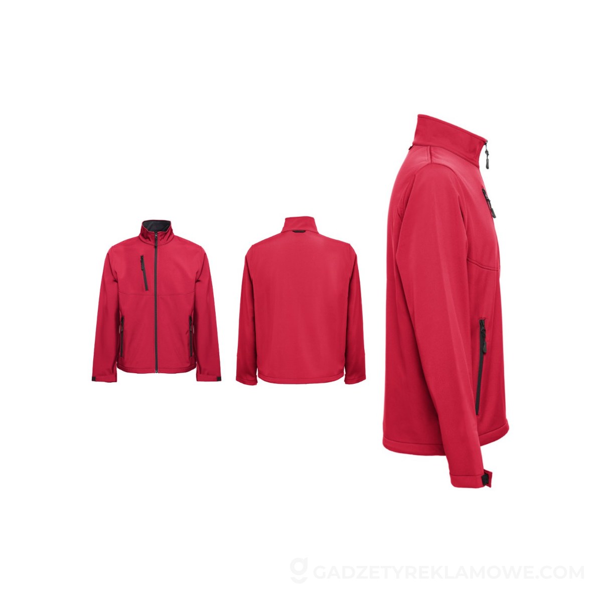 STR-30260-105-XS-wariantu-watermark THC EANES. Kurtka softshell (unisex) z poliestru i elastanu - Czerwona